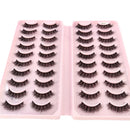 2023 New 20 pairs natural long 3D mink false eyelashes fake lashes makeup kit Mink Lashes extension eye lashes short eyelashes