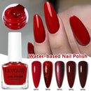 LILYCUTE 7ml Red Glass Bottle Water-Based Peel Off Nail Polish Quick Drying No Need of Lamp Glitter Nail Art Varnish