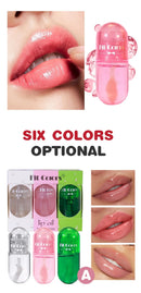 Mini Capsule Color Change Lip Gloss Lip Oil Makeup Glitter Moisturizing Transparent Shiny Glossy Nutritious Liquid Lipstick