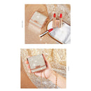 Matte Lipstick Set 3 Colours with Silver Chain Shining Bag Non-Stick Long Lasting Red Lip Makeup 3.5gx3pcs Gloss Lipgloss
