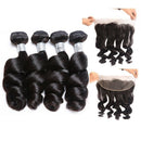 Loose Wave 10A Grade 3/4 bundles with 4x4 Closures & 13x4 Frontal