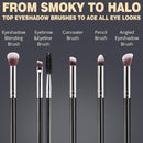 Makeup Brushes Set, Professional Foundation Eyeshadow Concealer Blush Powder Bronzer Applicator, 2 Blender Sponge