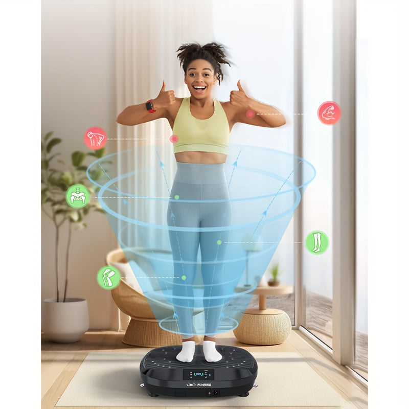 3D Vibration Plate Exercise Machine, With Remote Control & Resistance Bands, Suitable For Body Workout, Leg Exercise, Body Building