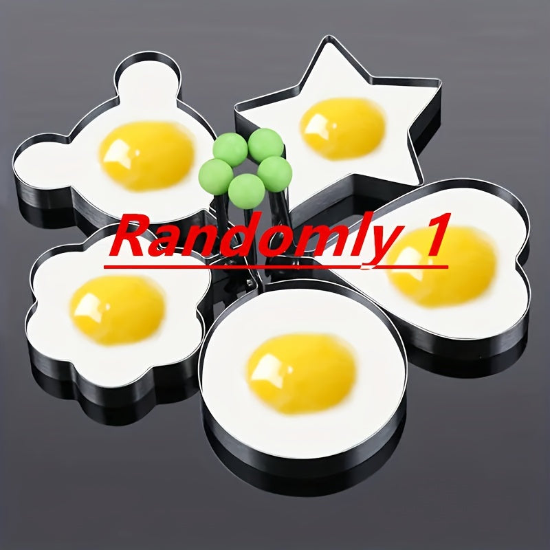 5pcs, Egg Rings, Stainless Steel Egg Cooking Rings, Pancake Mold For Frying Eggs And Omelet, Kitchen Gadgets, Kitchen Stuff, Kitchen Accessories, Home Kitchen Items