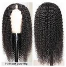 U Part Wig Jerry Curl Human Hair Wigs For Black Women Brazilian Remy H