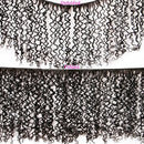 10A Grade Brazilian Pissy Curly Fumi Human Hair 3/4  Bundles With 4x4