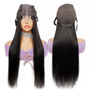 180% Density Full 2x6 Transparent Lace Front Straight Human Hair Wigs