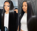 180% Density Full 2x6 Transparent Lace Front Straight Human Hair Wigs
