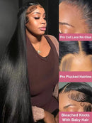 Straight Hair 13x6 Transparent Lace Frontal Brazilian Human Hair Wigs