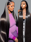 180% Density Full 4x4 Transparent Lace Front Straight Human Hair Wigs