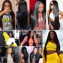 Straight Hair 13x6 Transparent Lace Frontal Brazilian Human Hair Wigs