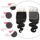 10A Grade 4x4 Brazilian Body Wave 5x5 Lace 6x6 Closure Remy Human Hair