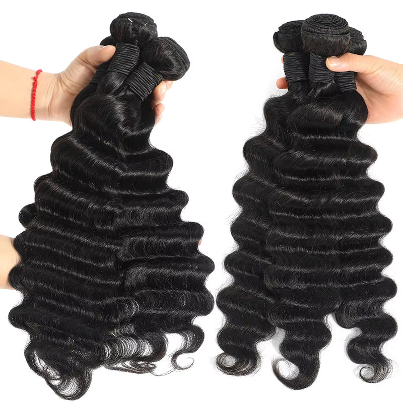 3 Bundles Curly Human Hair Extensions Silky Straight 10A Grade Body Wave Raw Mink Virgin Hair Bundles