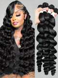 3 Bundles Curly Human Hair Extensions Silky Straight 10A Grade Body Wave Raw Mink Virgin Hair Bundles