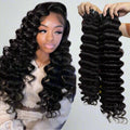 3 Bundles Curly Human Hair Extensions Silky Straight 10A Grade Body Wave Raw Mink Virgin Hair Bundles
