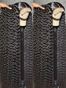 180% Density Full 4x4 Transparent Lace Front Deep Wave Human Hair Wigs