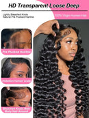 Beumax 13x6 Loose Wave Lace Frontal Human Hair Wigs