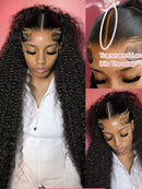 180% Density Full 4x4 Transparent Lace Front Jerry Curl Human Hair Wig