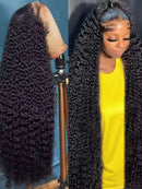 180% Density Full 4x4 Transparent Lace Front Jerry Curl Human Hair Wig