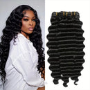 Super Double Drawn 12A Grade Loose Deep Wave BUNDLES with CLOSURES & F