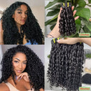 Beumax Double Drawn 12A Grade Bebe Pissy Curl BUNDLES with CLOSURES &