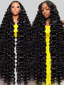 13x4 HD Transparent Lace Frontal Loose Body Wave Human Hair Wigs 180%