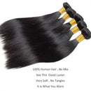 10A Grade 1/3/4 Straight Brazilian 100% Human Hair Bundles Double Weft