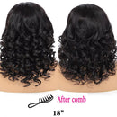 13x4 HD Transparent Lace Front Bouncy Curl Human Hair Wigs 200% Density