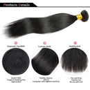 10A Grade 1/3/4 Straight Brazilian 100% Human Hair Bundles Double Weft
