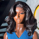 180% Density Body Wave 4x4 Short Bob 13x4 Lace Front Human Hair Wig