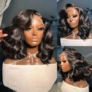 180% Density Body Wave 4x4 Short Bob 13x4 Lace Front Human Hair Wig