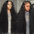 180% Density Full 4x4 Transparent Lace Front Deep Wave Human Hair Wigs