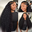 180% Density Full 4x4 Transparent Lace Front Deep Wave Human Hair Wigs