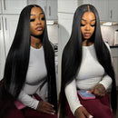 180% Density Full 2x6 Transparent Lace Front Straight Human Hair Wigs