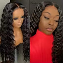 Loose Deep Wave 13x6 Transparent Lace Frontal Brazilian Human Hair Wig