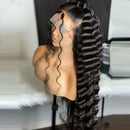 Loose Deep Wave 13x6 Transparent Lace Frontal Brazilian Human Hair Wig
