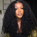 Kinky Curly 13x6 Transparent Lace Frontal Brazilian Human Hair Wigs