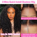 Kinky Curly 13x6 Transparent Lace Frontal Brazilian Human Hair Wigs