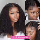 Kinky Curly 13x6 Transparent Lace Frontal Brazilian Human Hair Wigs