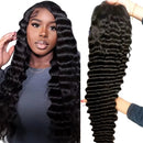 180% Density Full 4x4 Transparent Lace Front Loose Deep Human Hair Wig