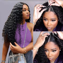 U Part Loose Deep V Part Human Hair Wigs For Black Women Brazilian Remy Hair