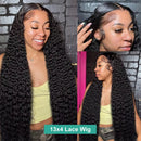 Jerry Curl 13x6 Transparent Lace Frontal Brazilian Human Hair Wigs