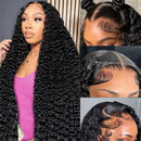 Jerry Curl 13x6 Transparent Lace Frontal Brazilian Human Hair Wigs