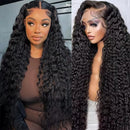 Deep Wave 13x6 Transparent Lace Frontal Brazilian Human Hair Wigs