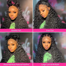 13x4 HD Transparent Lace Frontal Water Wave Human Hair Wigs 200% Densi