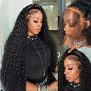 Deep Wave 13x6 Transparent Lace Frontal Brazilian Human Hair Wigs