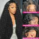 Jerry Curl 13x6 Transparent Lace Frontal Brazilian Human Hair Wigs