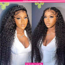 13x4 HD Transparent Lace Frontal Water Wave Human Hair Wigs 200% Densi