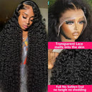 Deep Wave 13x6 Transparent Lace Frontal Brazilian Human Hair Wigs