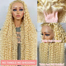 Beumax 200% Density 613 Blonde 13x4 Lace Frontal 13x6 Brazilian Curly